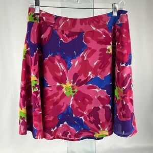 The Limited Women’s Lightweight Abstract Floral A-Line Lined Skirt Multicolor